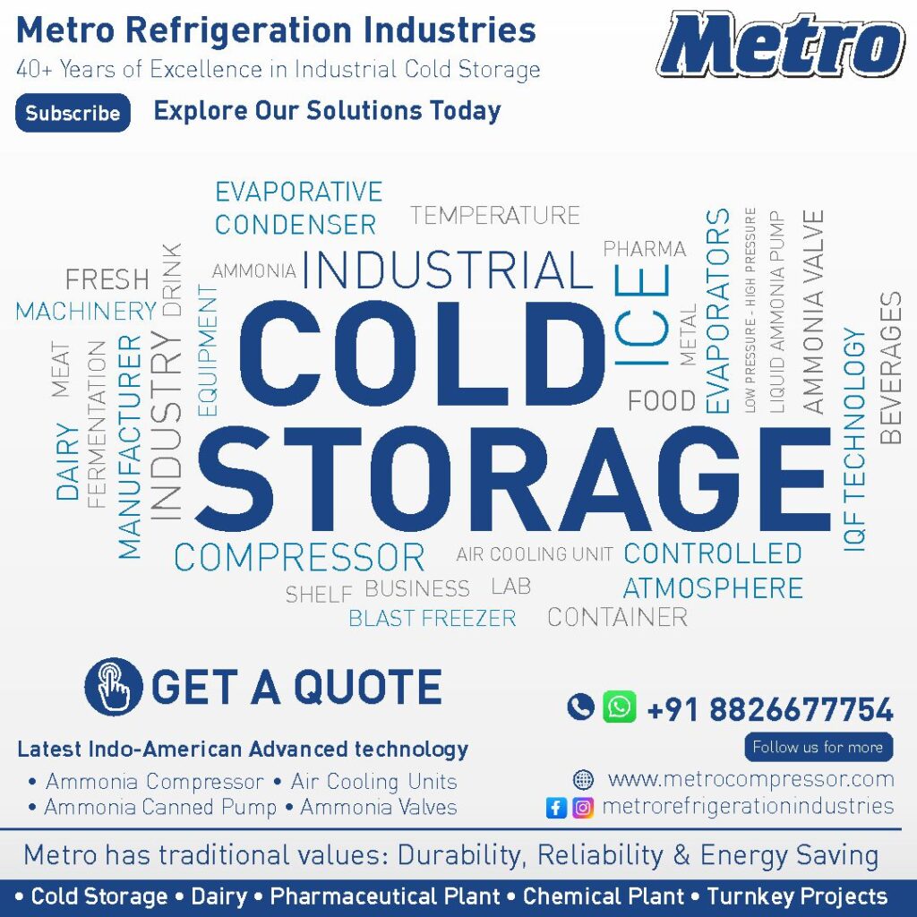 Cold Storage Manufacturers: Vegetable cold storage plant manufacturer ensuring fresh and long lasting produce.