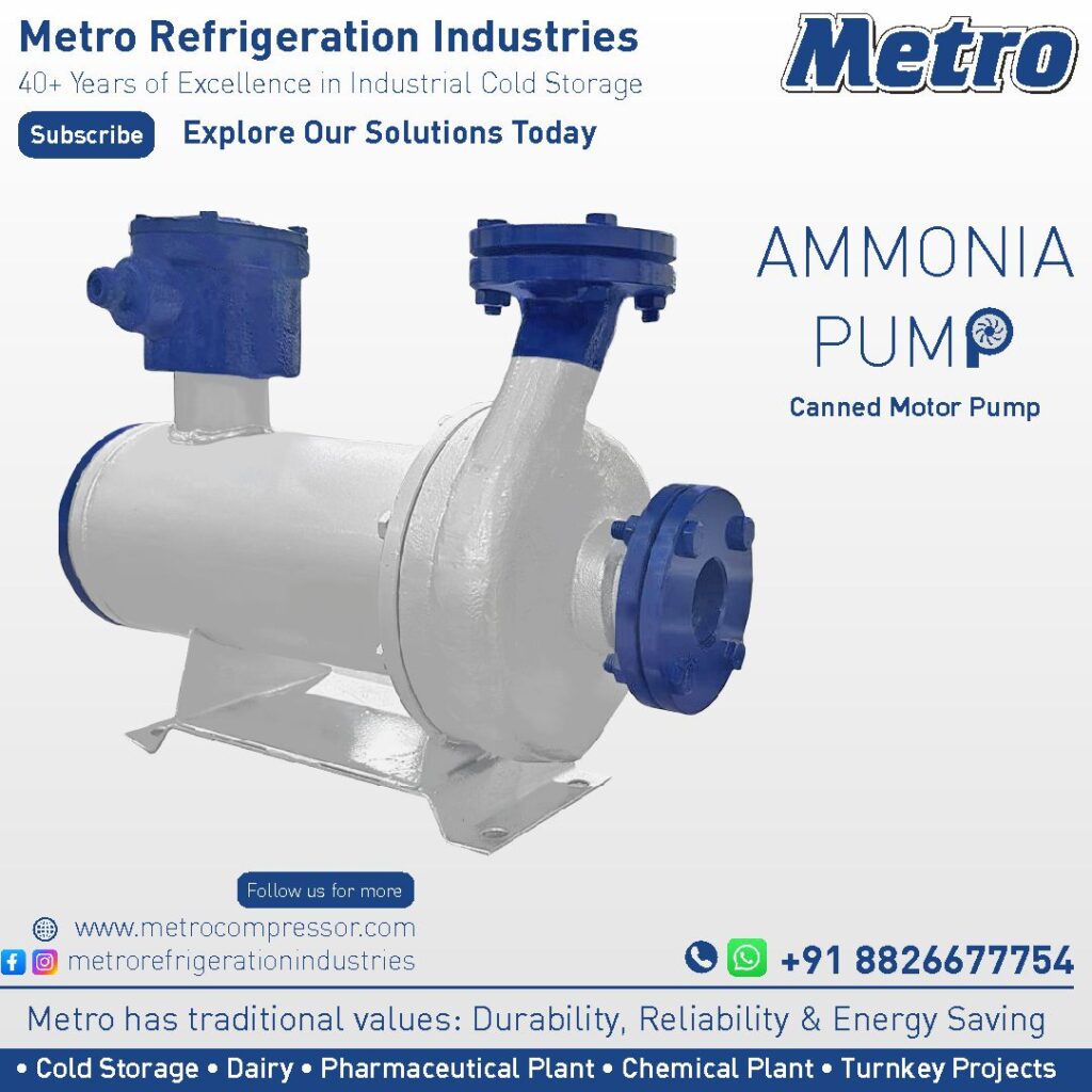 Ammonia Canned Pump: Durable and energy-efficient ammonia canned pump for safe ammonia transfer in refrigeration systems.