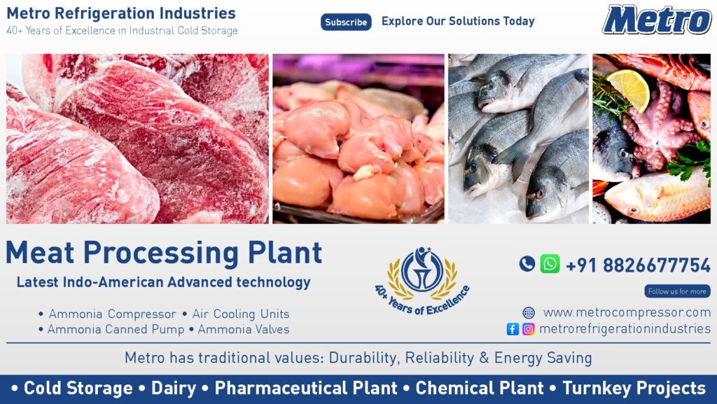 Meat processing plant manufacturers in India offering advanced processing machinery