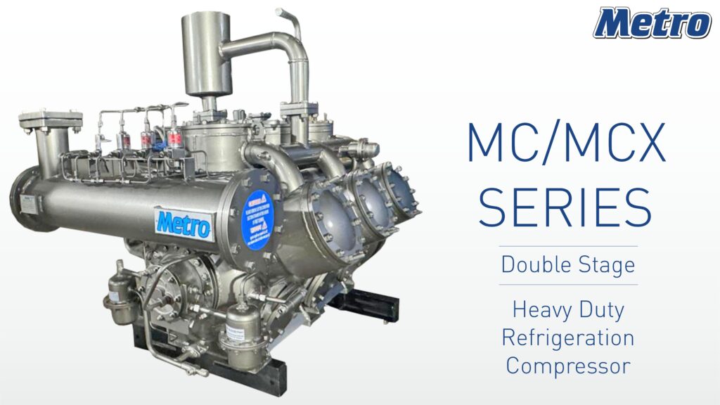 MC Series Ammonia Compressor: Water cooled MC series ammonia compressor for high performance industrial ammonia refrigeration system.