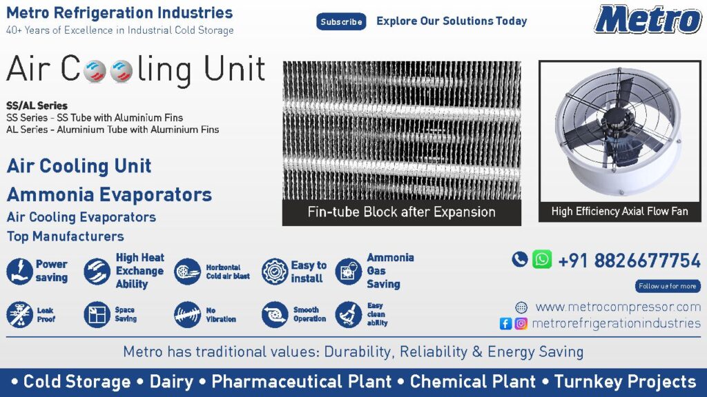 Ammonia Air Cooling Units: High-quality ammonia air cooling units for industrial refrigeration systems.