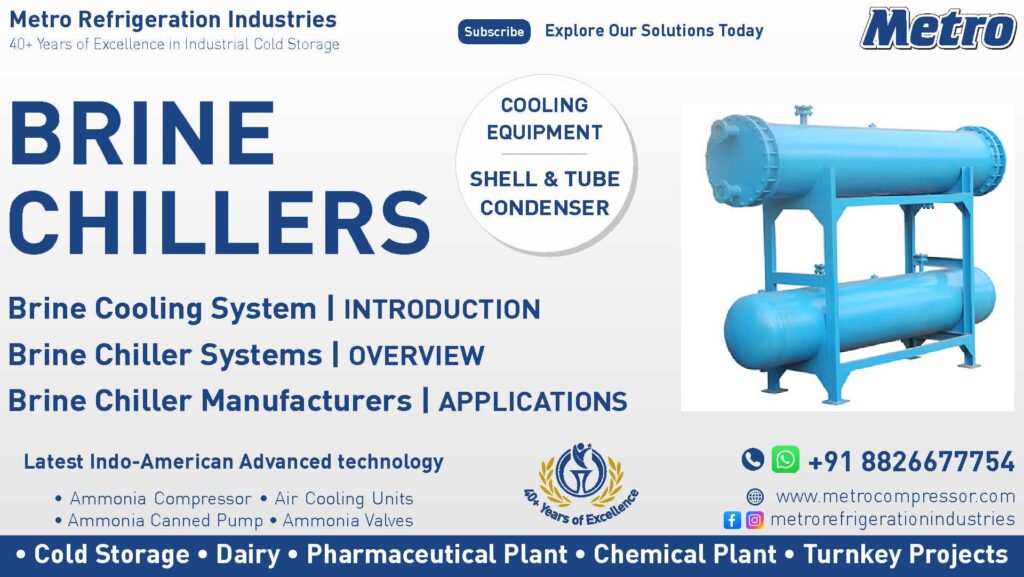 Ammonia Brine Refrigeration: Industrial ammonia brine refrigeration system for energy efficient cooling.